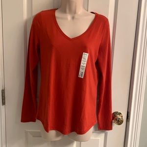 NWT-Sonoma Red Long Sleeve Top